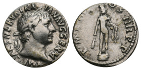 TRAJAN (98-117). Denarius. Rome.
2.92 Gr. 14.7 mm.
