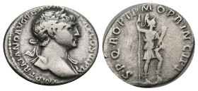 TRAJAN (98-117). Denarius. Rome.
2.86 Gr. 20.01 mm.