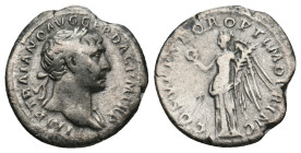 TRAJAN (98-117). Denarius. Rome.
2.85 Gr. 19.2 mm.