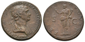 TRAJAN (98-117). Dupondius. Rome.
13.8 Gr. 26.9 mm.