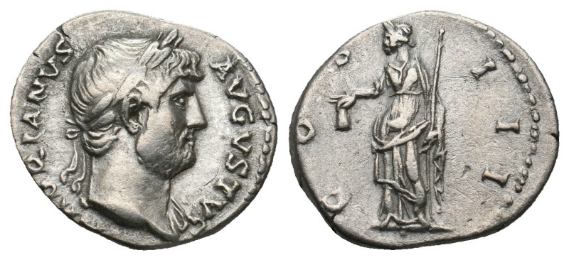 HADRIAN (117-138). Denarius. Rome.
3.23 Gr. 18.7 mm.