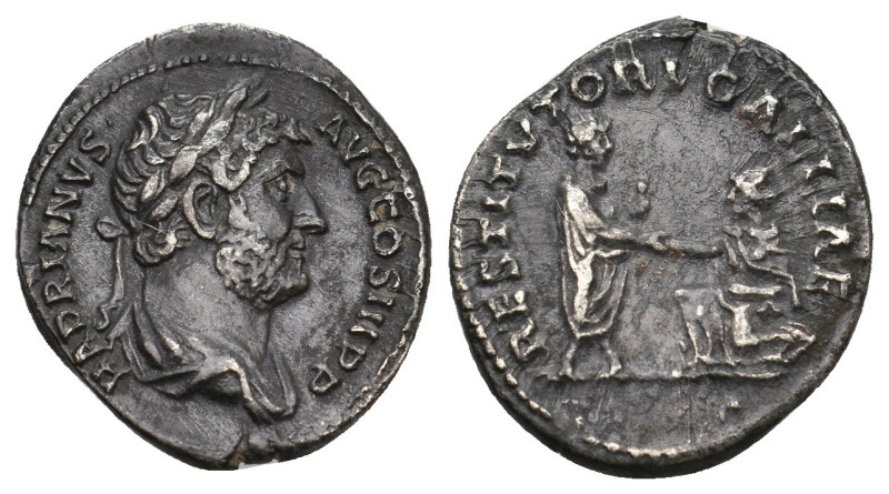 HADRIAN (117-138). Denarius. Rome.
3.24 Gr. 18.8 mm.