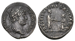 HADRIAN (117-138). Denarius. Rome.
3.24 Gr. 18.8 mm.