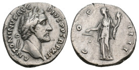 ANTONINUS PIUS (138-161). Denarius. Rome.
3.16 Gr. 18.6 mm.