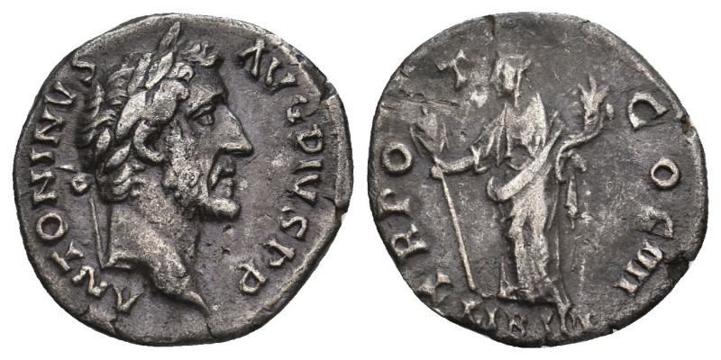 ANTONINUS PIUS (138-161). Denarius. Rome.
3.1 Gr. 18 mm.