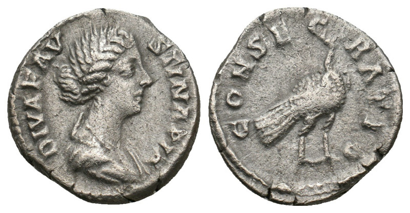 DIVA FAUSTINA II (Died 175/6). Denarius. Rome.
3.30 Gr. 17.9 mm.