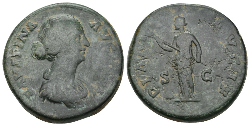 FAUSTINA II (Augusta, 147-175). As or Dupondius. Rome.
25.3 Gr. 31.5 mm.