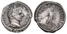 CARACALLA (198-217). Denarius.
2.3 Gr. 18.5 mm.