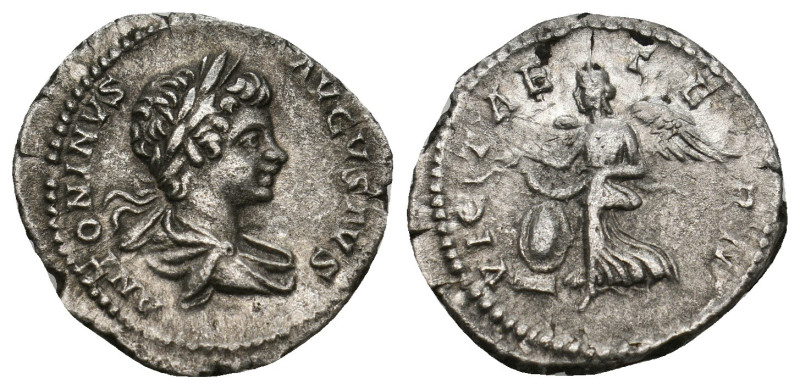 CARACALLA (198-217). Denarius.
2.66 Gr. 19.2 mm.