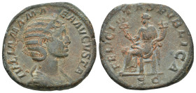 JULIA MAMAEA (Augusta, 222-235). Sestertius.
21.01 Gr. 30.3 mm.