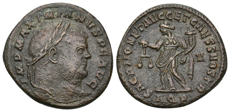 MAXIMIANUS HERCULIUS (286-305). Follis.
9.7 Gr. 27.4 mm.