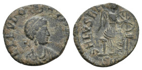 AELIA EUDOXIA (Augusta, 400-404). Ae.
1.52 Gr. 15.2 mm.