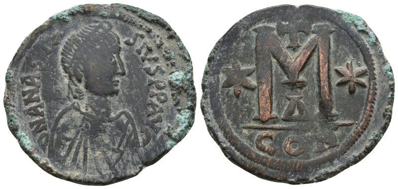 ANASTASIUS I (491-518). Follis. Constantinople.
18.8 Gr. 37.3 mm.