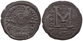 JUSTINIAN I (527-565). Follis. Antioch.
21.99 Gr. 39.6 mm.