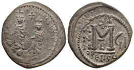 HERACLIUS with HERACLIUS CONSTANTINE (610-641). Follis.
13.19 Gr. 29.8 mm.