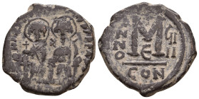 JUSTIN II (565-578). Follis.
14.13 Gr. 32 mm.