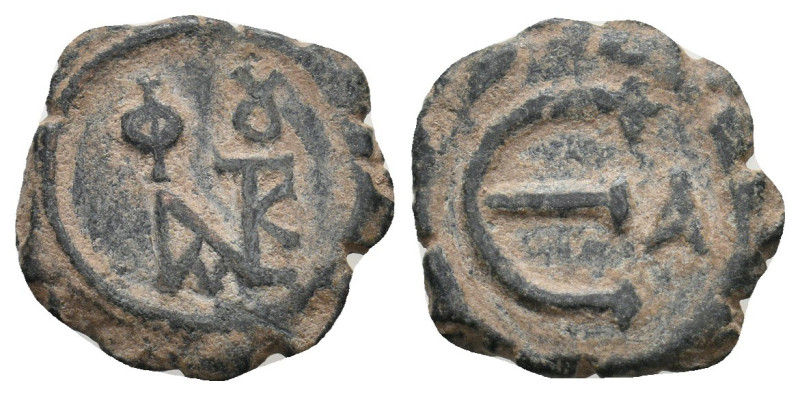 JUSTIN II (565-578). Pentanummium.
2.26 Gr. 16.7 mm.