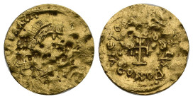 HERACLIUS (610-641). GOLD Tremissis. Constantinople.
1.46 Gr. 16 mm.