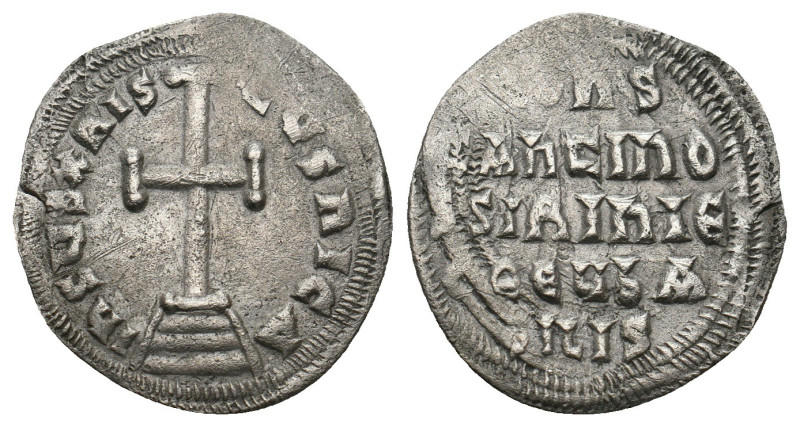 CONSTANTINE VI & IRENE (780-797). Miliaresion. Constantinople.
1.56 Gr. 20.6 mm...