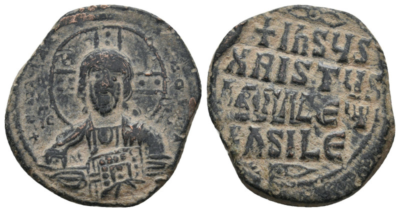 ANONYMOUS FOLLES. Class A2. Attributed to Basil II & Constantine VIII (976-1025)...