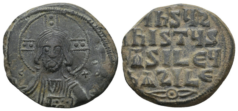 ANONYMOUS FOLLES. Class A2. Attributed to Basil II & Constantine VIII (976-1025)...