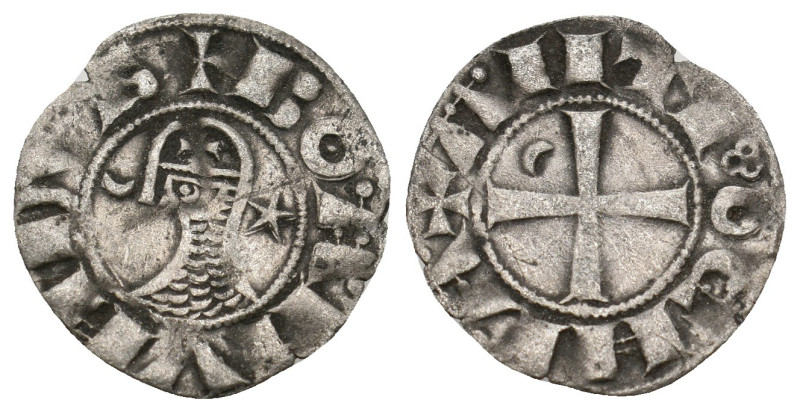 CRUSADERS. Antioch. Bohémond III (1163-1201). BI Denier.
0.73 Gr. 18.2 mm.