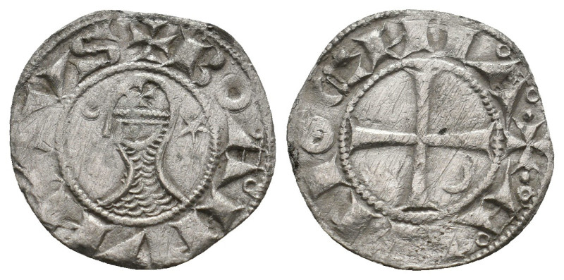 CRUSADERS. Antioch. Bohémond III (1163-1201). BI Denier.
0.76 Gr. 17.7 mm.