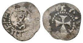 ARMENIA. Levon V (1373-1393). Denier.
0.57 Gr. 13.8 mm.