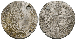 AUSTRIA. Holy Roman Empire. Habsburg. Leopold I (Emperor, 1658-1705). 15 Kreuzer (1662 A). Wien.
5.47 Gr.