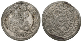 AUSTRIA. Holy Roman Empire. Habsburg. Leopold I (Emperor, 1658-1705). 6 Kreuzer (1689 SHS). Breslau.
3.21 Gr. 26 mm.