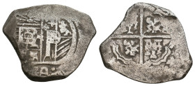 SPAIN. Philip IV (1621-1665). Cob 2 Reales. Toledo.
6.85 Gr. 25.1 mm.