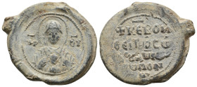 BYZANTINE LEAD SEALS.
21.21 Gr. 34.3 mm.