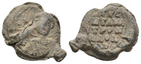 BYZANTINE LEAD SEALS.
6.65 Gr. 22.6 mm.