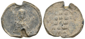 BYZANTINE LEAD SEALS.
9.09 Gr. 28 mm.