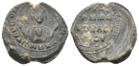 BYZANTINE LEAD SEALS.
10.38 Gr. 23.1 mm.