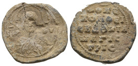 BYZANTINE LEAD SEALS.
11.81 Gr. 26.3 mm.