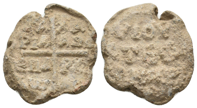 BYZANTINE LEAD SEALS.
8.01 Gr. 23.3 mm.