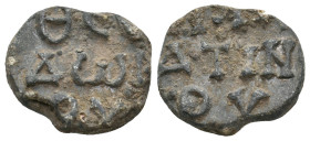 BYZANTINE LEAD SEALS.
7.12 Gr. 18.6 mm.