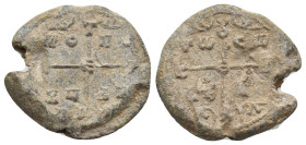 BYZANTINE LEAD SEALS.
7.71 Gr. 22 mm.