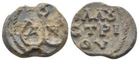 BYZANTINE LEAD SEALS.
8.41 Gr. 21.6 mm.