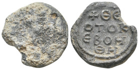 BYZANTINE LEAD SEALS.
10.2 Gr. 25.7 mm.