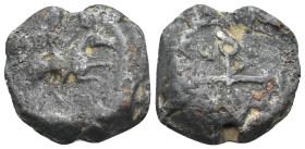 BYZANTINE LEAD SEALS.
10.71 Gr. 24.8 mm.