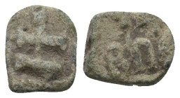 BYZANTINE LEAD SEALS.
2.29 Gr. 11.3 mm.