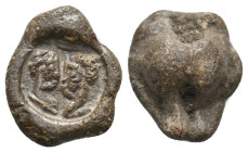 ROMAN LEAD SEALS.
4.9 Gr. 16.7 mm.