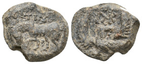 ROMAN LEAD SEALS.
7.29 Gr. 21.2 mm.