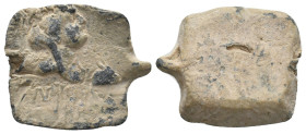 ROMAN LEAD SEALS.
8.54 Gr. 23.1 mm.