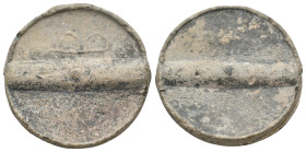 BYZANTINE LEAD SEALS.
10.49 Gr. 28 mm.