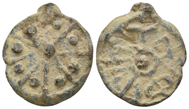 ROMAN LEAD TESSERA.
10.74 Gr. 28.4 mm.