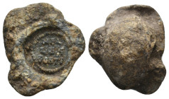 BYZANTINE LEAD SEALS.
11.27 Gr. 22.3 mm.