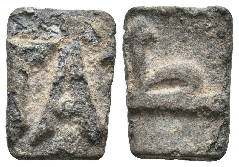 BYZANTINE LEAD SEALS.
2.09 Gr. 19.9 mm.